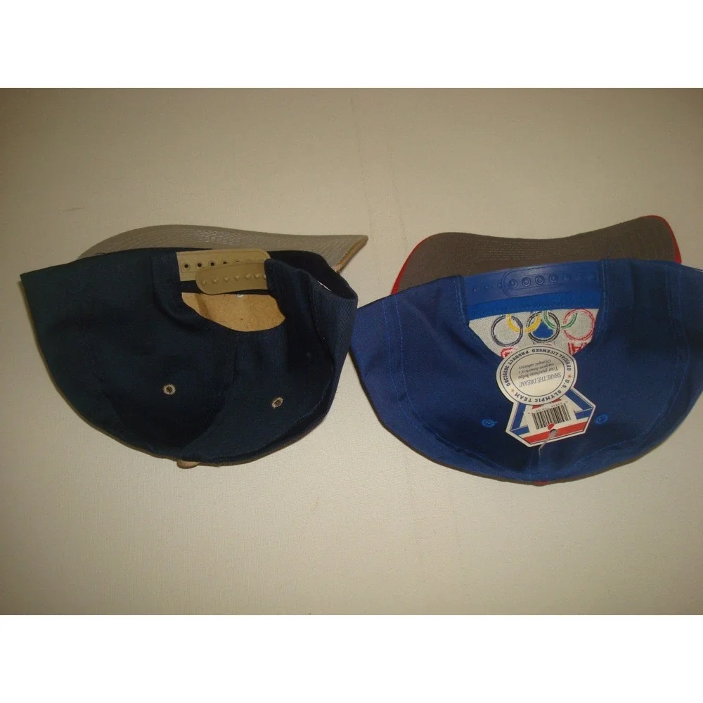 2PC LOT  ATLANTA OLYMPIC  OLYMPICS 1996 SNAPBACK HAT CAP DEADSTOCK  VINTAGE bx1‎